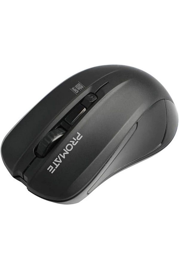 Promate-Promate Ambidextrous Wireless Mouse, Ergonomic 2.4GHz High-Precision Optical Mouse with 10m Range, N 1