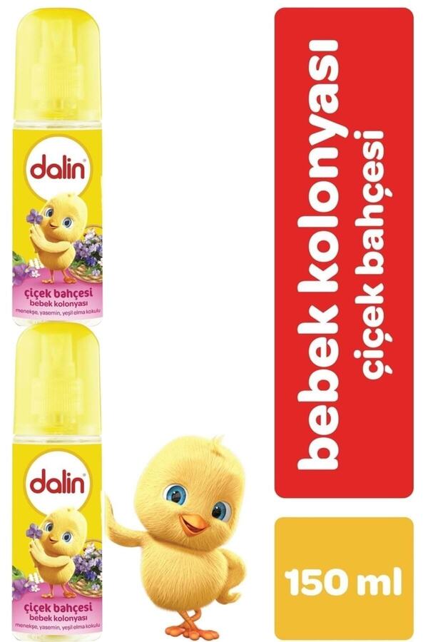 Dalin Bebek Kolonyası 150ml Çiçek Bahçesi (menekşe-yasmin-yeşil Elma Kokulu) (2 Li Set)