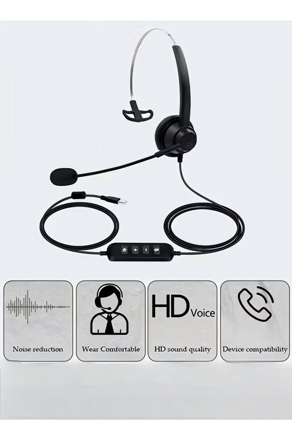 Generic-Wired Headset With Microphone Bluetooth Headphone With Noise Canceling 1