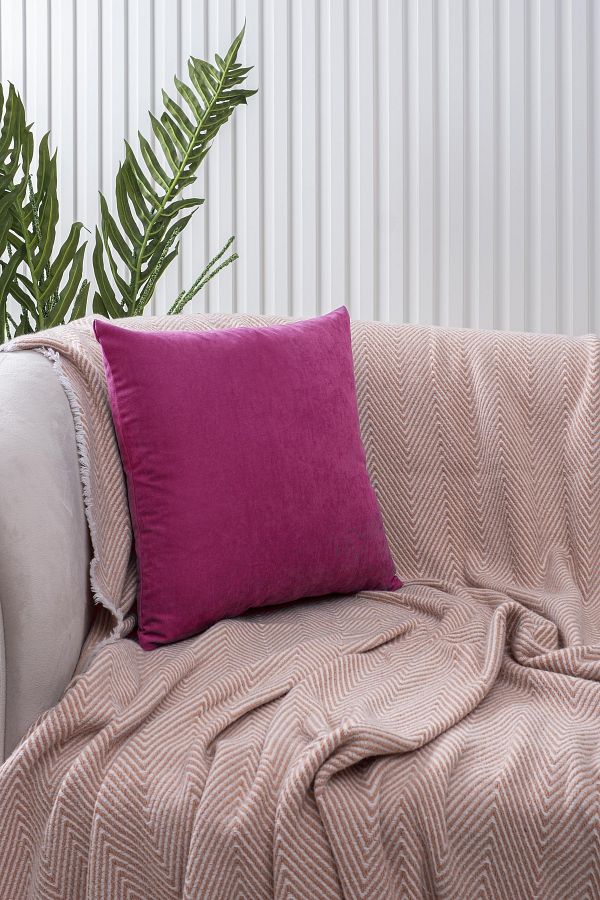 ÖZENEV-Panoroma Fuchsia Plain Plain Throw Pillow Case Suitable for Punch (Punch) Processing Decorative Pillow Case 50X50 1