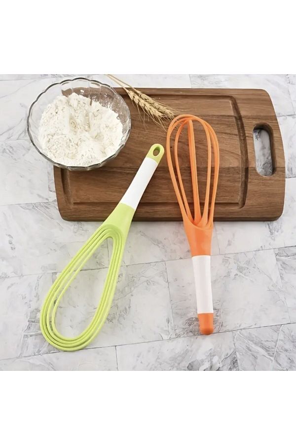 MBB ETİCARET-2 Function Whisk Balloon with Silicone Handle and Flat 1 Piece 1