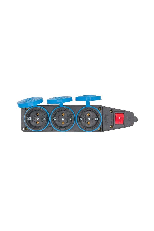COBI SMART®-3-socket extension head, black color, with on/off button, compact design 1