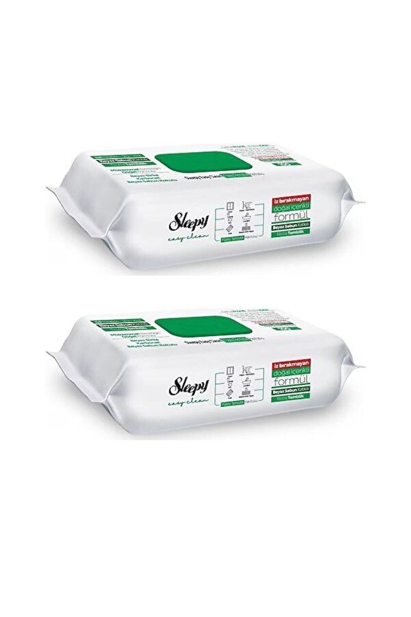 Sleepy - YÜZEY TEMIZLİK HAVLUSU EASY CLEAN BEYAZ SABUN 100LÜ - 2 PAKET