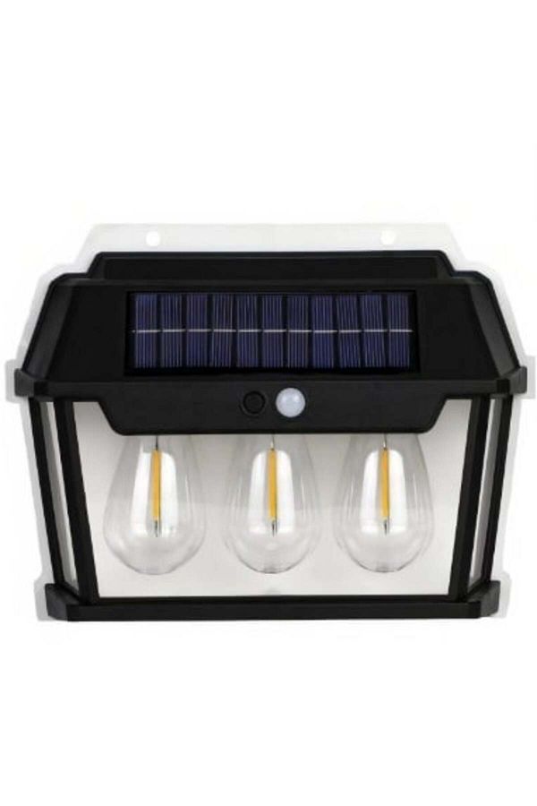 Blusmart-Solar LED Lamp with Motion Sensor 17 x 21 cm, Wall-mounted with 3 Bulbs 1