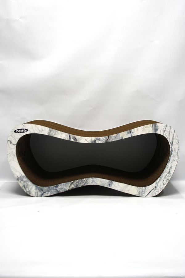 Bestie-Cat Scratching Sofa Cardboard Cat Scratching Horizontal Scratching- Large (59X24X26 cm)- 3D Marble Pattern 1