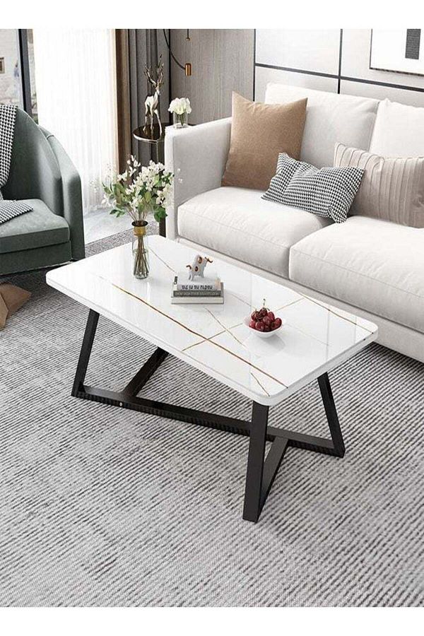 Raffine-Modern Multifunction Nordic Design Rectangular Steel Frame Sofa Center Table 1