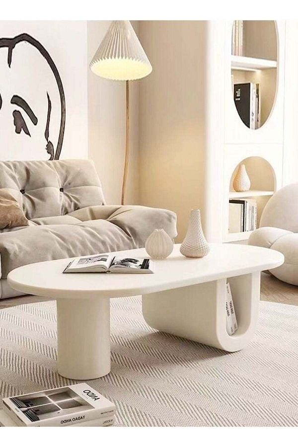 Raffine-Multipurpose Curve Design Coffee Table Stable Unique Base Sofa Side Table Centre Table Side Table fo 1