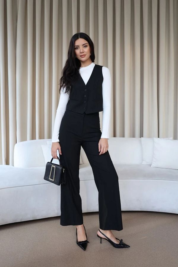 Tuba Butik-High Waist Women's Pants with Pincers 1