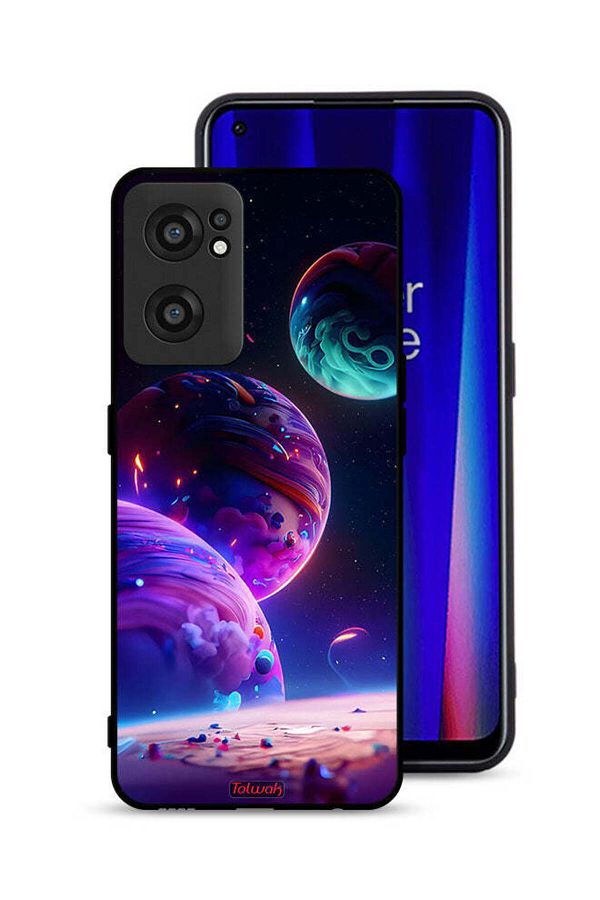 Tolwak-OnePlus Nord CE 2 5G Protective Case Cover Planet Pattern 1