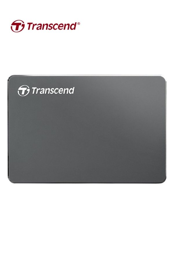 Transcend-Extra Slim StoreJet 25C3N 1TB External Portable Hard Drive | TS1TSJ25C3N | Aluminium 1