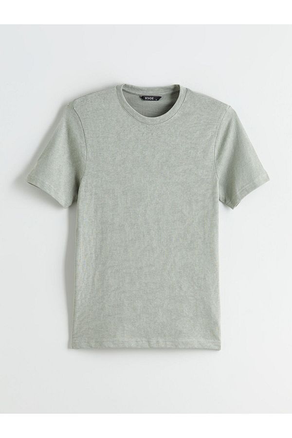 LC Waikiki-New Season Crew Neck Combed Cotton Ανδρικό Tisort - S5R283Z8 1