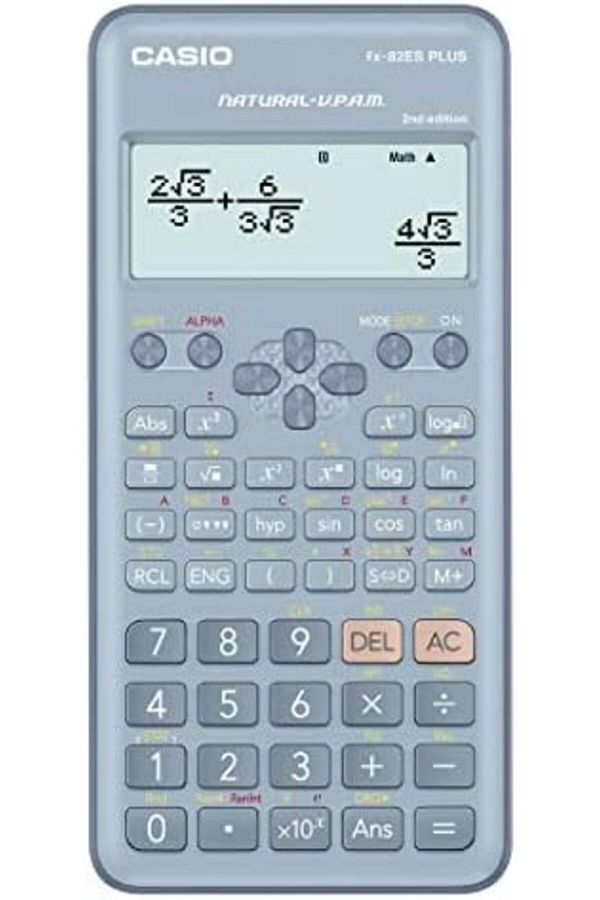 Casio-Casio Standard Scientific Calculators Non Programmable 10 + 2 digits 252 Functions Blue Color FX-82E 1