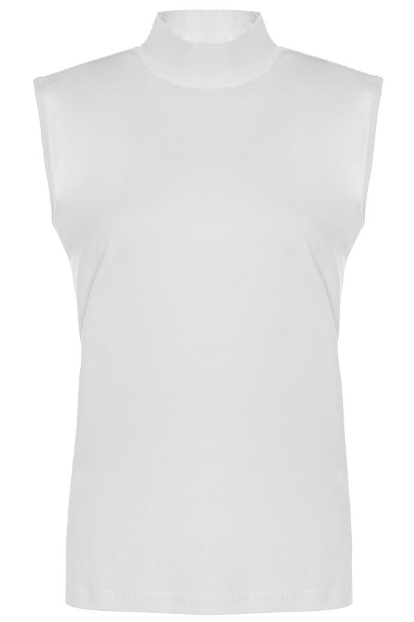 TOLIN-Women's Zero Sleeve Cotton Lycra Turtleneck Undershirt 1257 1