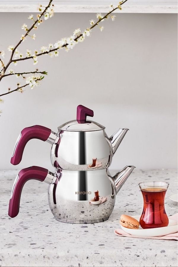 Karaca-Plum Viola Induction Based Midi Teapot Set 1