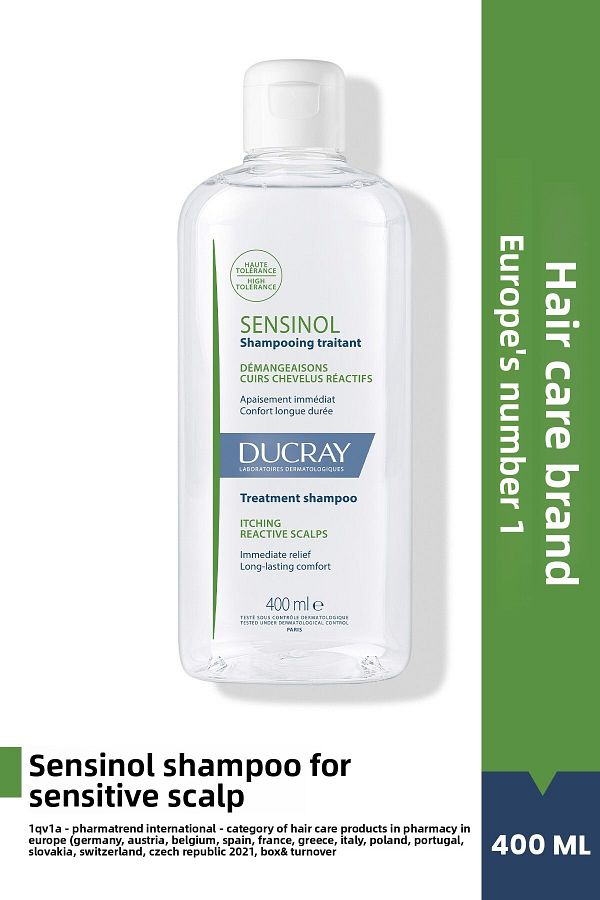 Ducray-Sensinol Shampoo to Help Reduce Discomfort on the Sensitive Scalp 400 ml 1