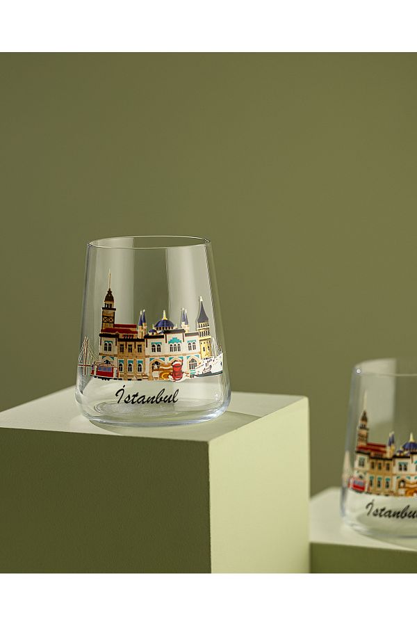 Madame Coco-Istanbul City Set of 2 Water Glasses - Transparent 1