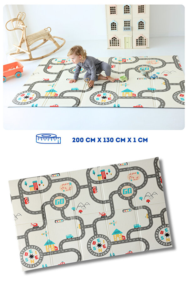 Coolmats Katlanabilir Çocuk Oyun Halısı, 200x130x1 cm Oyun Matı