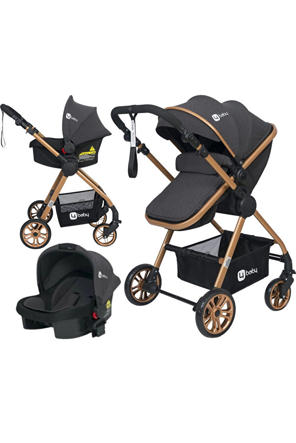 4 Baby Esse Model Gold Antrasit Travel Bebek Arabası Puset