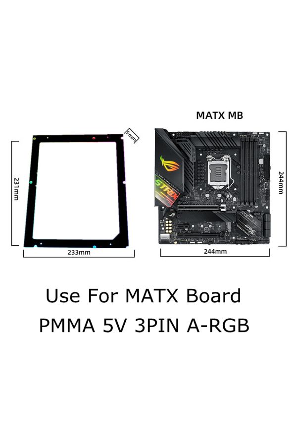 Choice-Matx Computer Motherboard Backlight Rgb Backplate Frame Symphony 5v Argb Sync For Atx Matx Itx Mobo 1