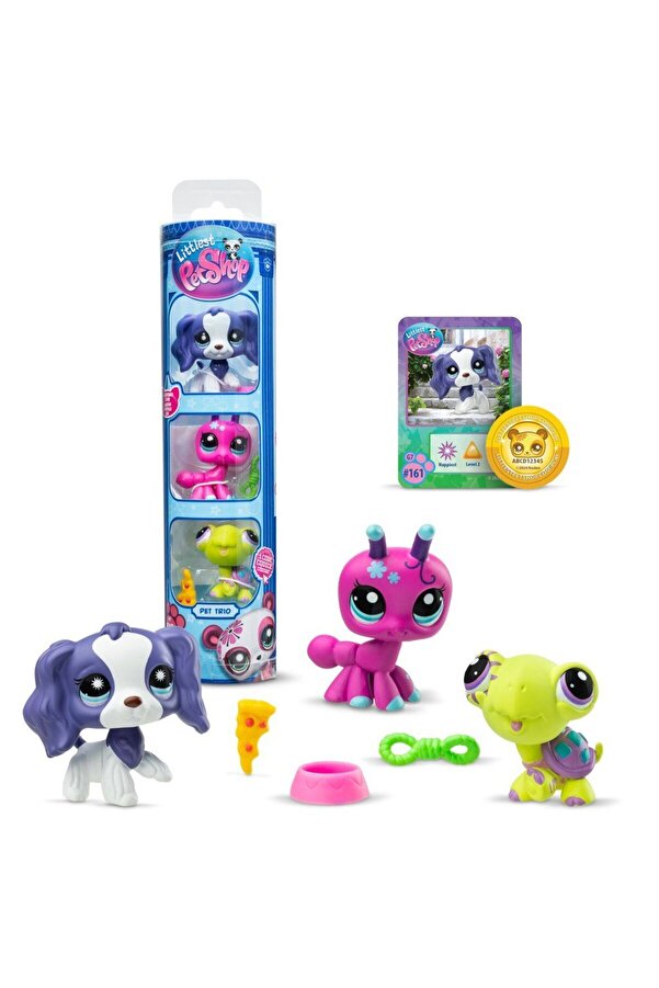 Littlest Pet Shop LPS Minişler Seri 3 Backyard Pets 3'lü Figür Paketi Karınca Köpek Kaplumbağa Minişler Yeni