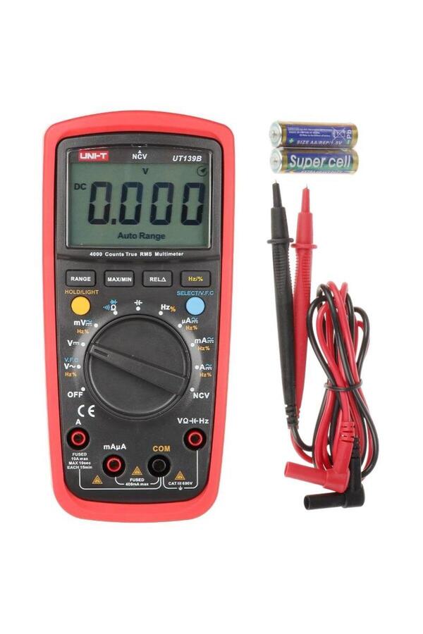 Unit-Unı-t UT 139B True RMS مقياس رقمي متعدد UT139B Ac/Dc 600v Ac/Dc 10a ° ج 1