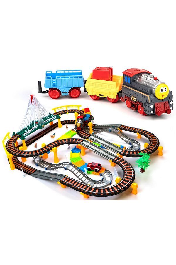 ideal STORE-IdealSTORE Twiming Train complex circuit, equipped with double-level railway, road, locomotive 1