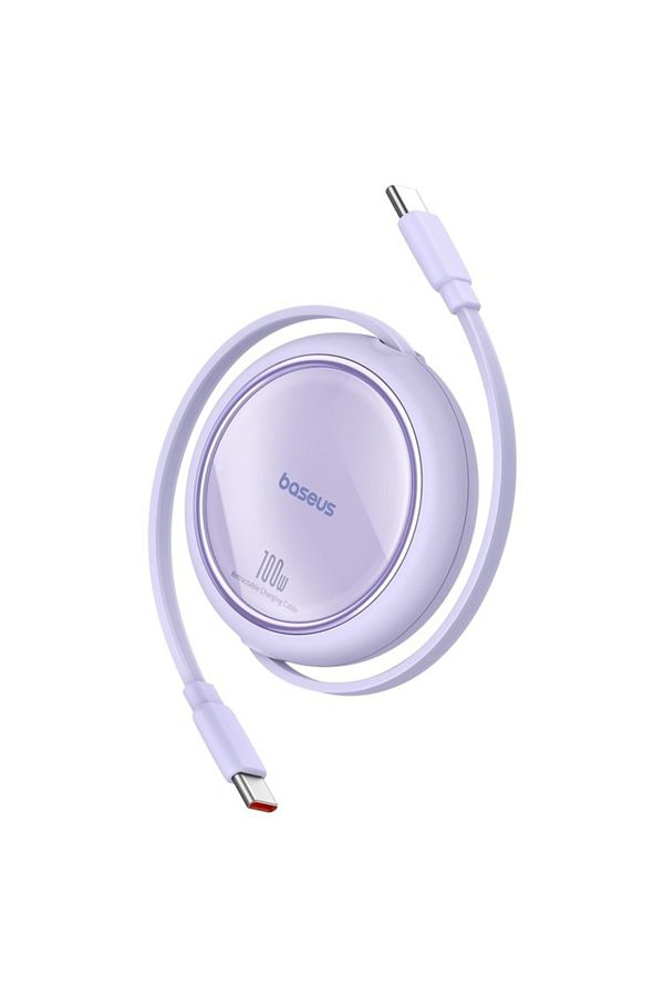 Baseus-Cablu de date retractabil Type-C la Type-C, 100W, 1m, Basues, Free2Draw Mini, Mov 1