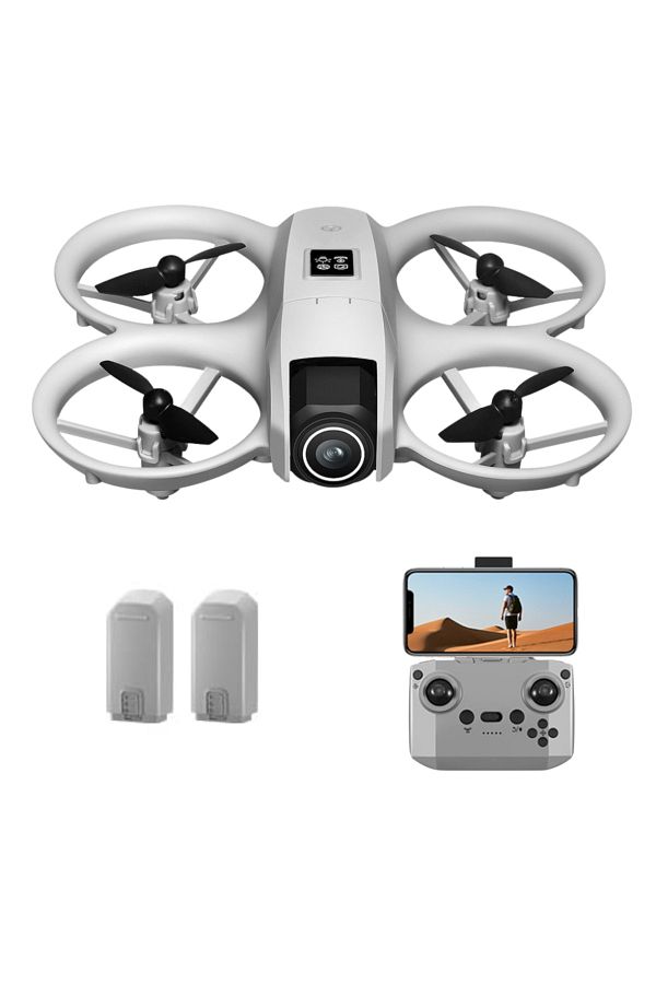 Velixo-Mini dronă cu telecomandă i1 Pro, cameră video WiFi, evitarea obstacolelor, rotație la 360°, 2 baterii 1