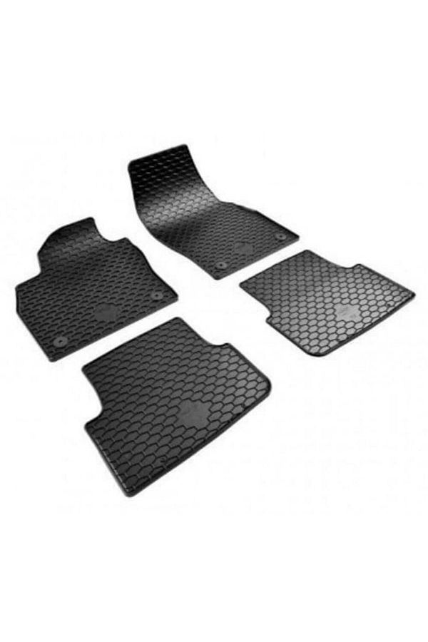 ideal STORE-idealStore Rubber Car Mat Set, Compatible with Skoda Fabia IV 2021->, Non-Stick Surface, Matte 1