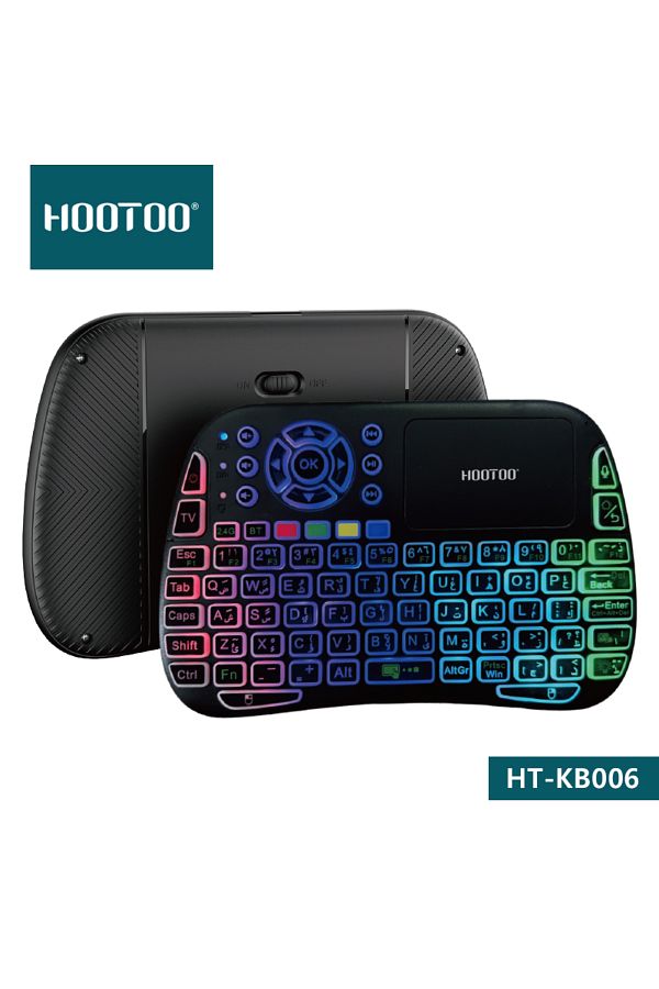 HooToo-Wireless RGB Gaming Keyboard with Built-in Mouse, Supports All Devices, Works in Arabic and English - HT-KB006 1
