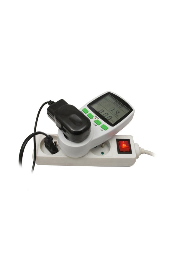 ideal STORE-Socket with Digital Display Energy Meter Wattmeter, GreenBlue GB202, white 1