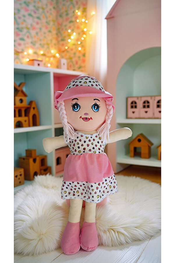 RUYALAR BEBEK Pembe Bez Bebek 50cm Peluş Oyuncak Kız Çocuk Oyuncakları Hediyelik Oyuncak Bebek Eğitici Oyuncaklar