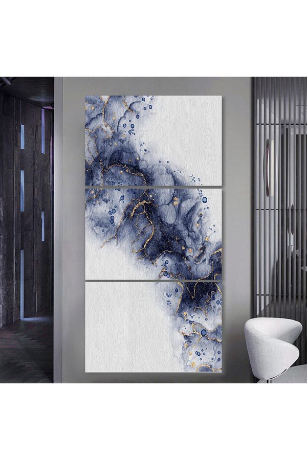 4gdran-Three modern abstract canvas paintings with hidden wooden frame 1