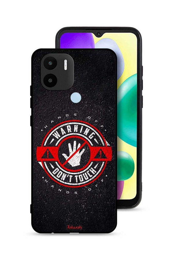 Tolwak-Xiaomi Redmi A1 Plus Protective Case Cover Warning Do Not Touch 1