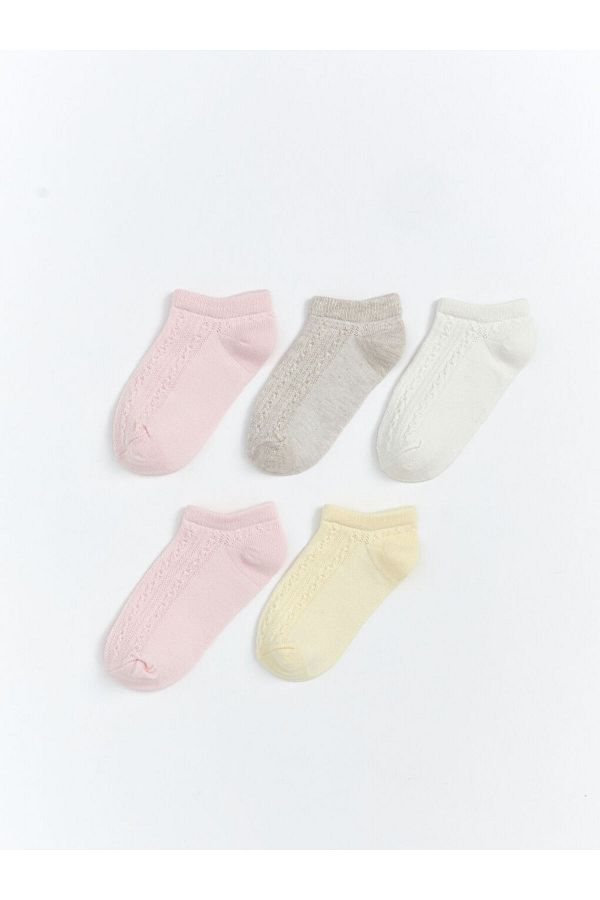 LC Waikiki-Pink Basic Baby Girl Booties Socks 5 Pcs 1