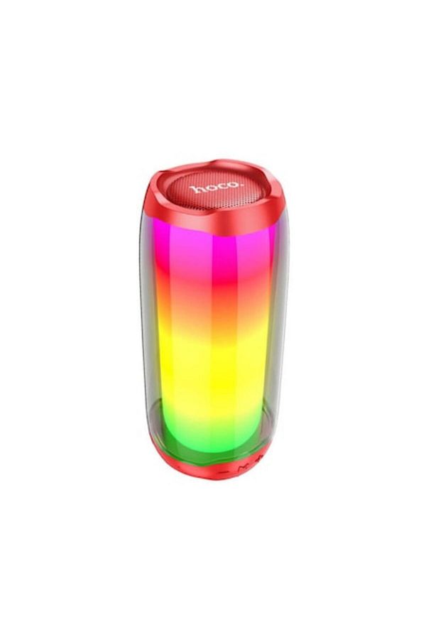 Hoco-Portable Bluetooth 5.0 Speaker, Hoco Pulsating, RGB Lighting, TWS, Red - Hc8 1