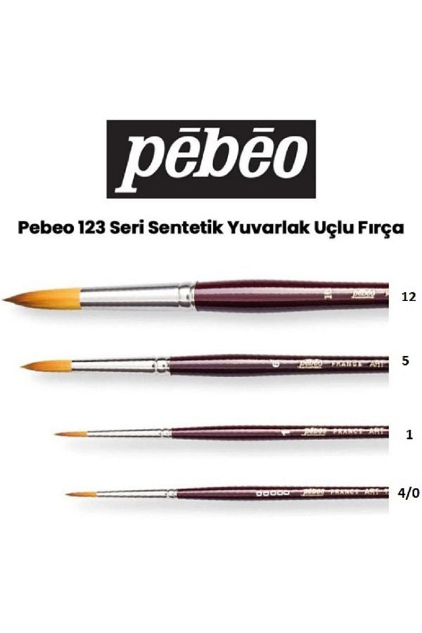 Pebeo-123 Series Synthetic Round Tip Brush Set 1