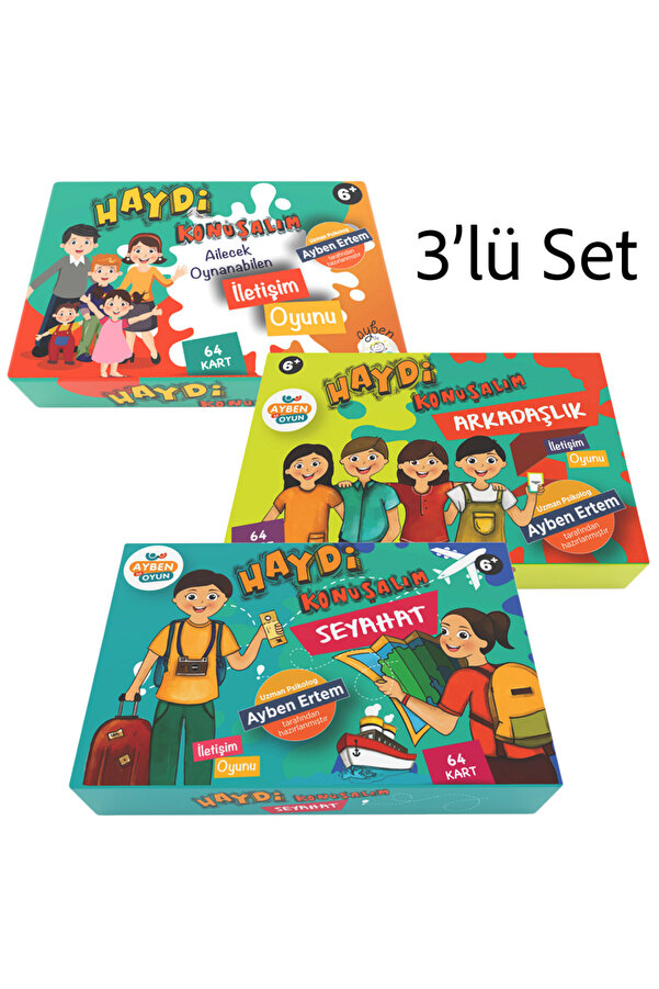 ayben ile oyun Haydi Konuşalım iletişim kart seti 3'lü