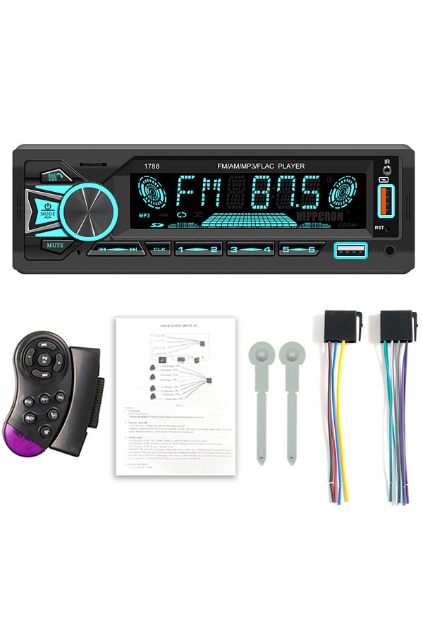 hippcron-Radio With Fk Sinovcle Car Radio 1din Srereo Bluetooth Mp3 Player Fm Receiver With Remote Control Au 1