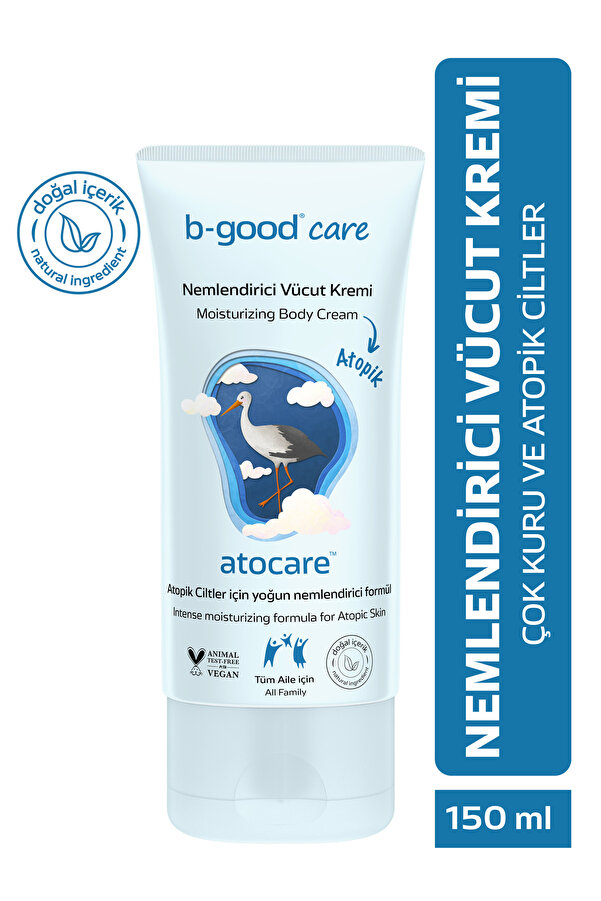 B-GOOD Atocare Vücut Kremi Çok Kuru Ve Atopik Ciltler Için Yoğun Nemlendirici Bebek Çocuk Yetişkin 150 ml
