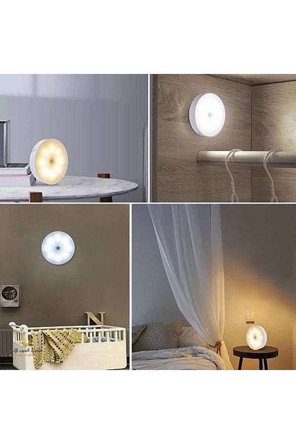 Generic-Rechargeable Circular Cabinet Light with Sensor 1