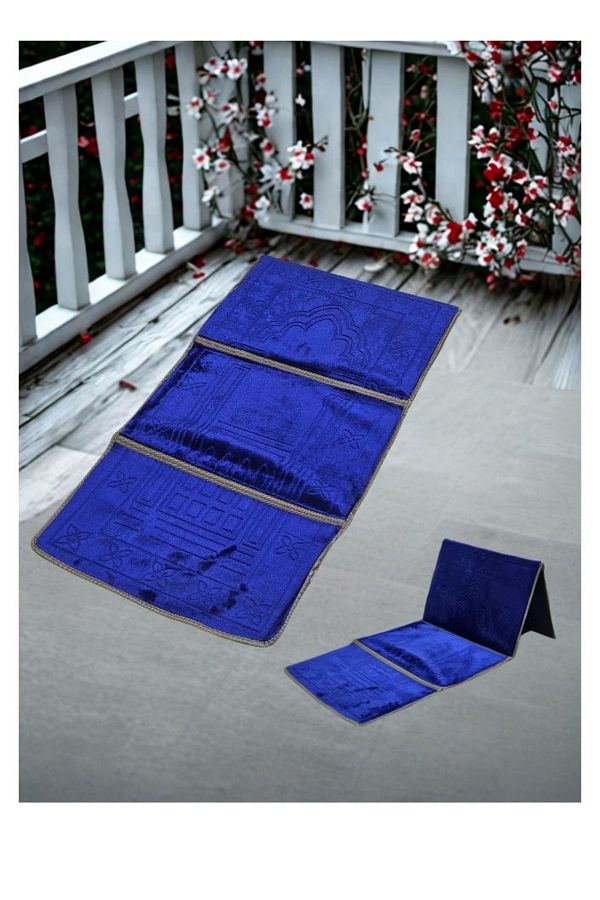smart home-Foldable padded prayer rug that doubles as a relaxation mat and floor seat with backrest. 1