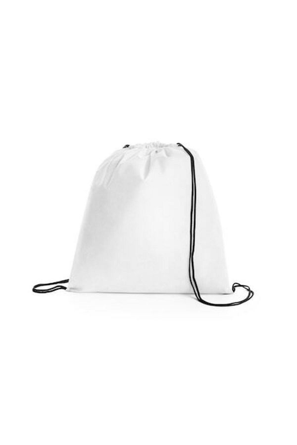dalimag-Drawstring backpack, non-woven with drawstring closure, 37 x 41 cm, white, dalimag 1
