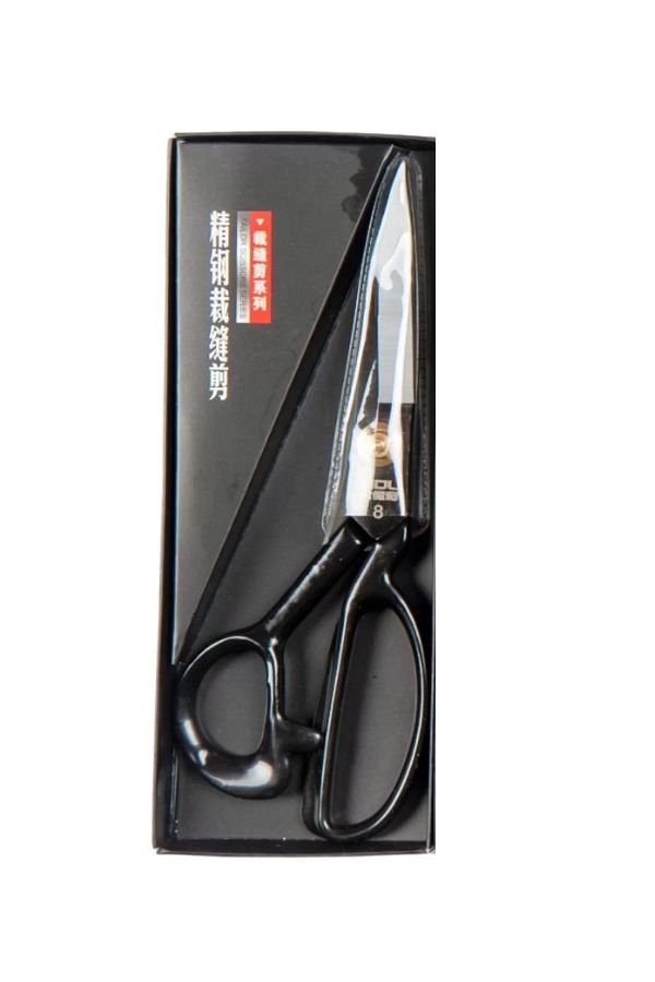 AOTS-Tailor Scissors Black Metal Handle Number 8 1