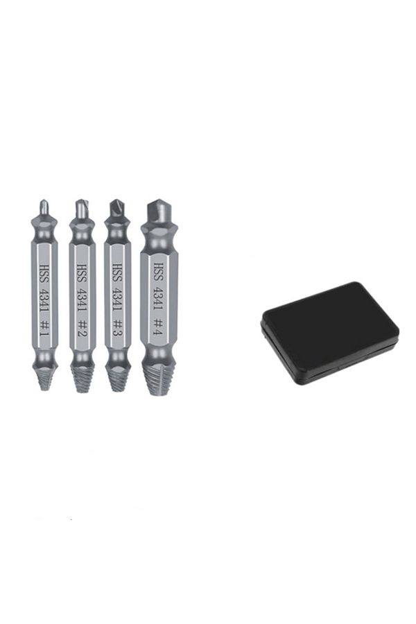 Choice-GZ233-4pcs Damaged Screw Extractor Drill Bits Guide Set Broken Speed Out Easy Out Bolt Stud Stripped 1