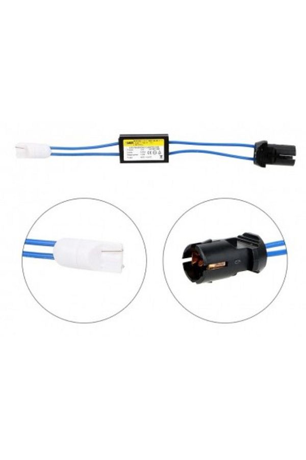 Xenon Bright-T10 (W5W) Led error canceller with rigid base, 12V, 3.2W - AE-T10-HARD 1