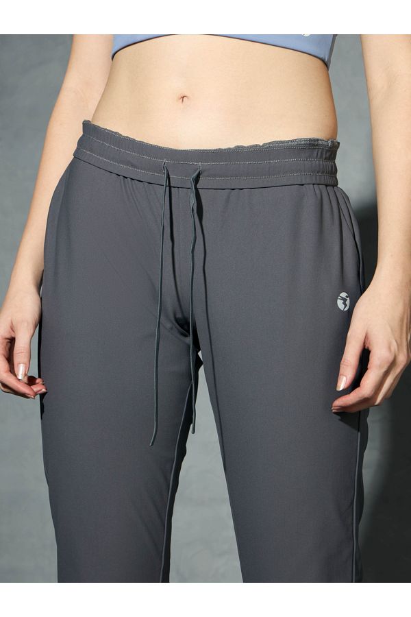 Technosport By Styli-Logo Print 4-Way Stretch Joggers with Pockets 1