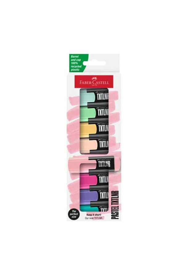 OEM-Faber Castell Mini, Pastel Highlighter Set, 8‑Pack, Chisel Tip 1‑5 mm, Water‑Based Ink 1
