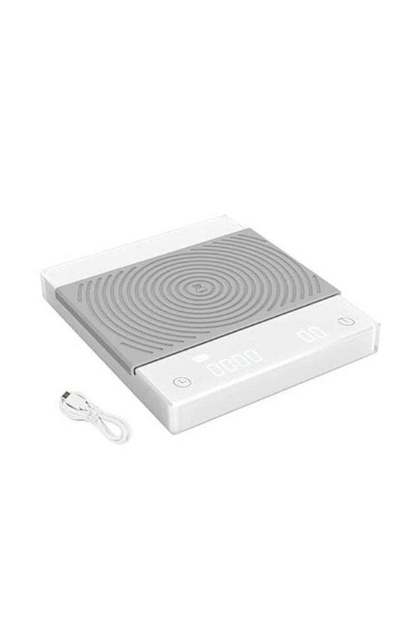 Timemore-White Mirror Basic Plus Coffee Scale, Mini Espresso Scale for Baking Cooking Flow Measureme 1