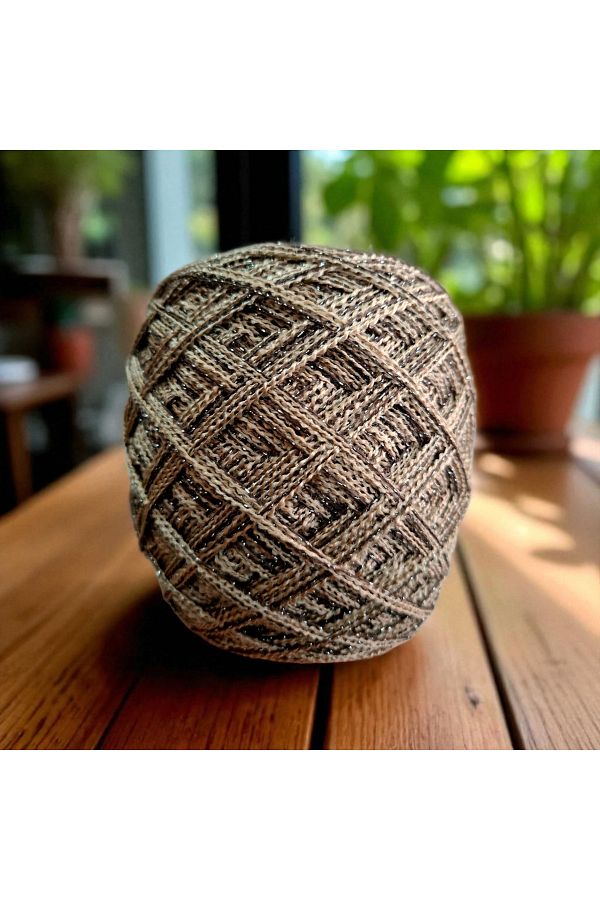 Kırlangıç-Double Layer Chain Mercerized & Sim Viscose Mix Design Hand Knitting Thread 170 Gr 1